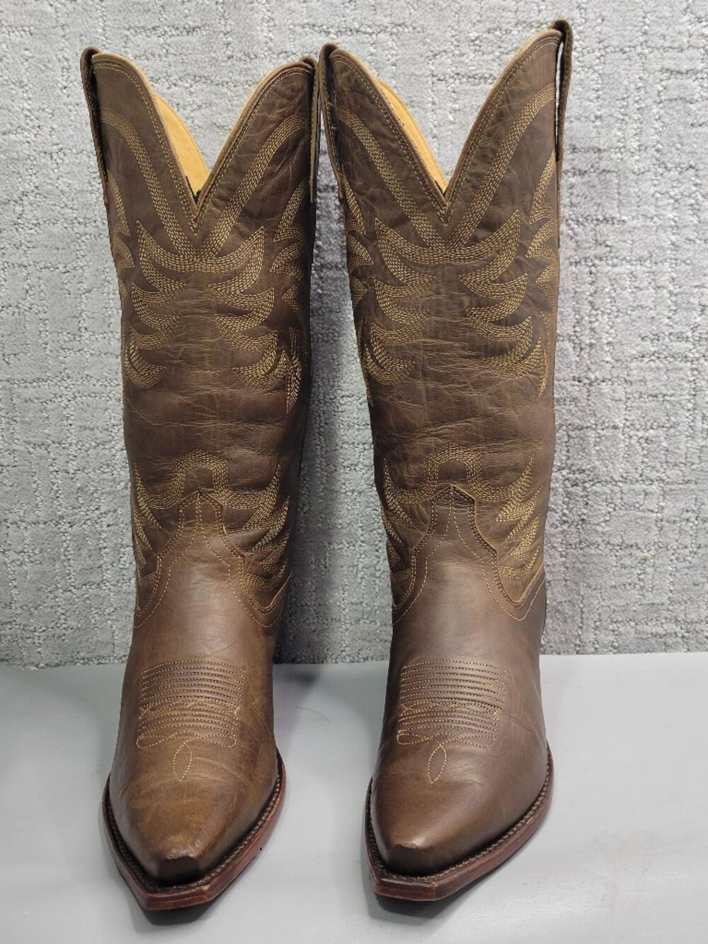Tecovas The Annie Women's Size US 9B Cafe Goat Cowgirl 14" Boots